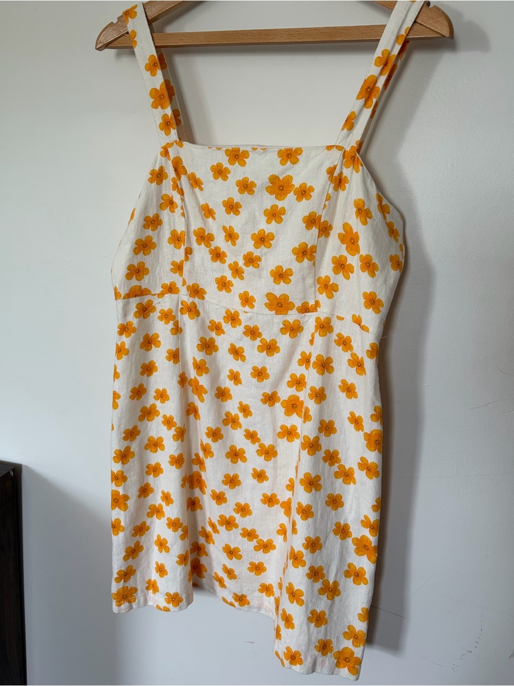Forever 21 cotton yellow flower dress